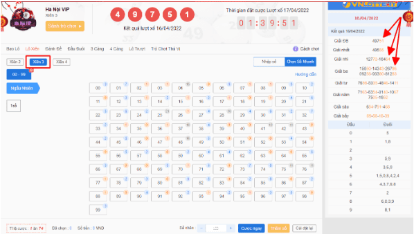 Hướng dẫn cược Xổ Số VIP tại SODO66 11 Bảng mẫu Lô Xiên 3 - xổ số Hà Nội VIP
