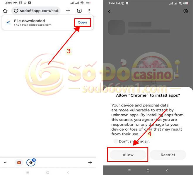 HƯỚNG DẪN TẢI APP SODO66 TRÊN ANDROID VÀ IOS 5 Hướng dẫn tải app phiên bản Android